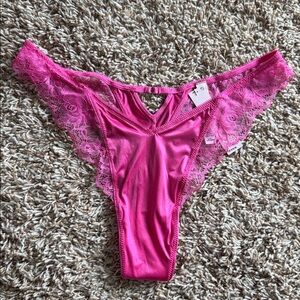 New Victoria Secret Sexy high leg Thong size L - Pink